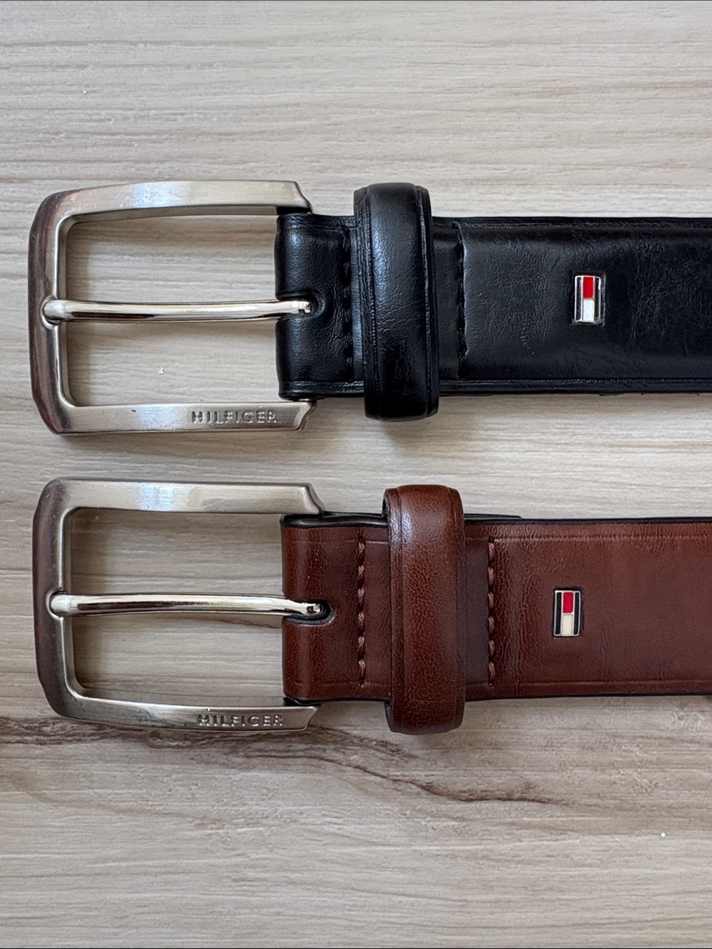Tommy Hilfiger Leather Belt bundle - Black & Brown